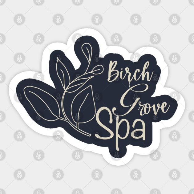 Birch Grove Spa Sticker by CaffeinatedWhims